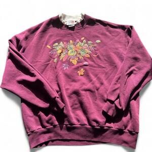 Vintage Morning Sun Autumn Leaf Sweatshirt Size 2X